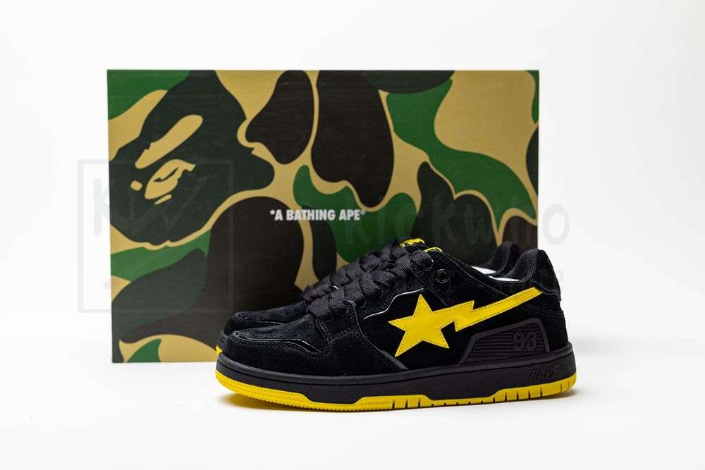 Kickwho A Bathing Ape Sk8 StaBlack Electric Yellow - Image 5