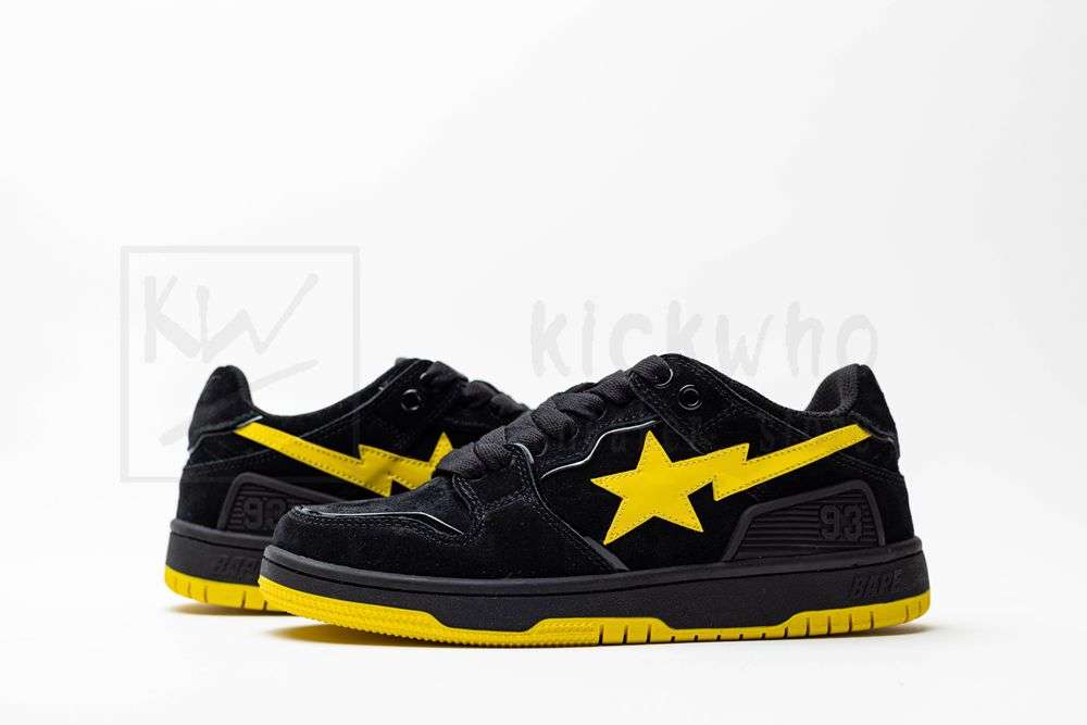 Kickwho A Bathing Ape Sk8 StaBlack Electric Yellow - Image 6