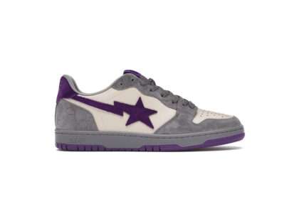 Kickwho A Bathing Ape Court StaMist Grey Royal Purple