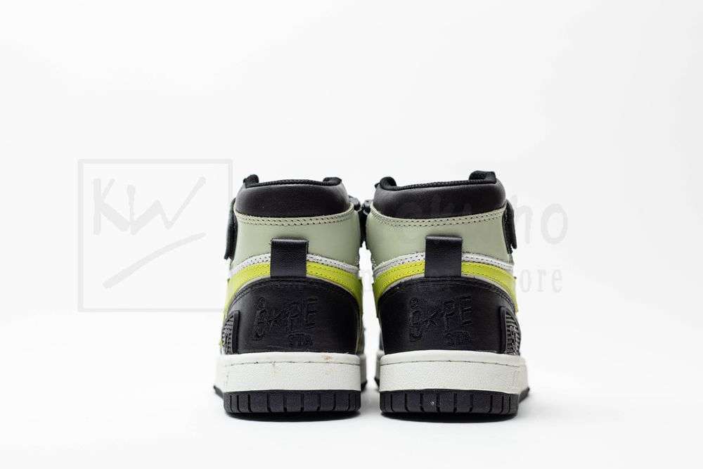 Kickwho A Bathing Ape Block Sta HiBlack Lime - Image 7