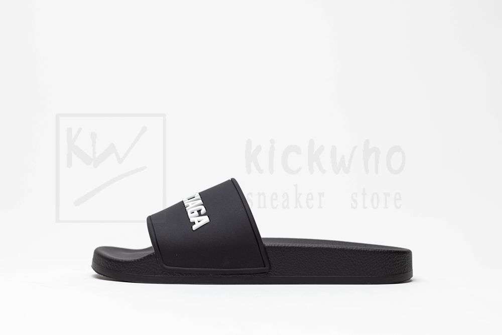 Kickwho Balenciaga Pool Slides All Black - Image 2