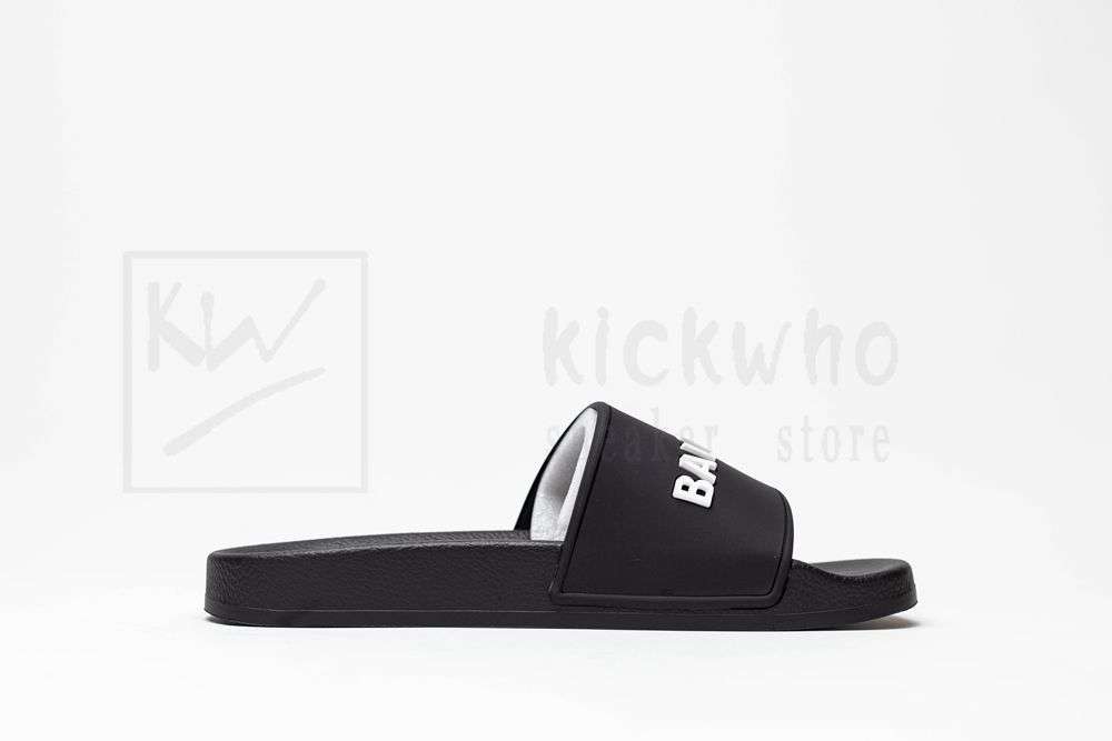Kickwho Balenciaga Pool Slides All Black - Image 3