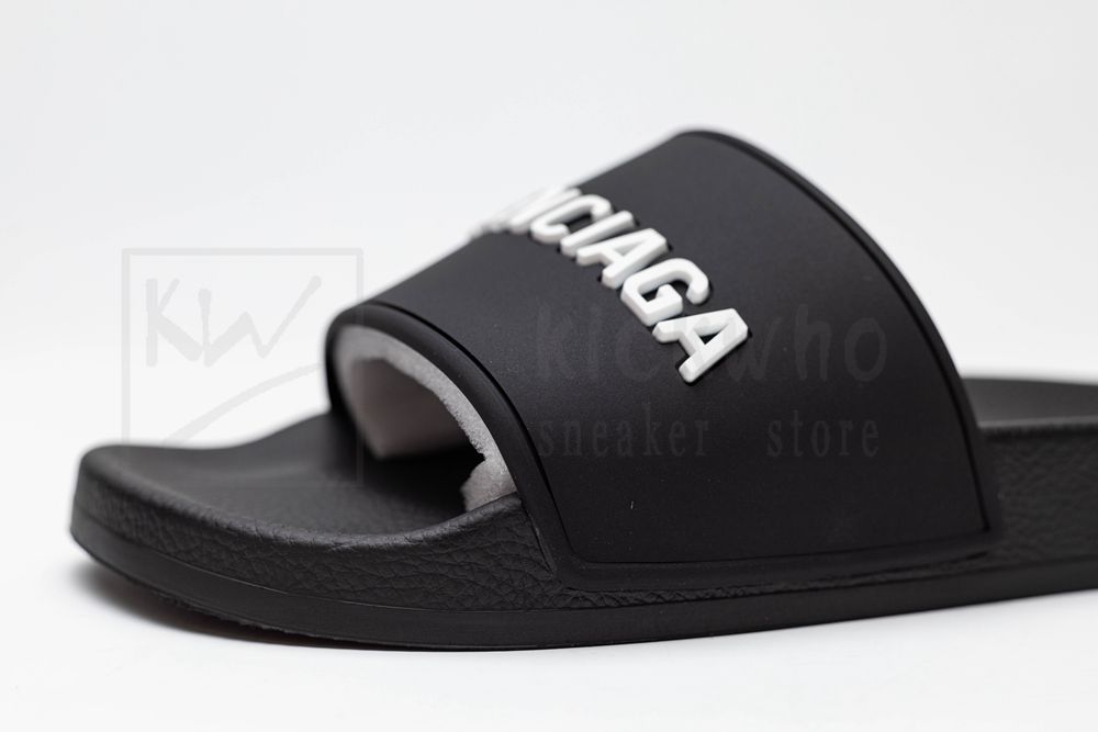 Kickwho Balenciaga Pool Slides All Black - Image 8