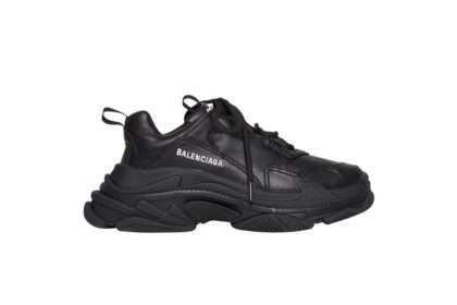 Kickwho Balenciaga TRIPLE S SNEAKER IN LEATHER BLACK