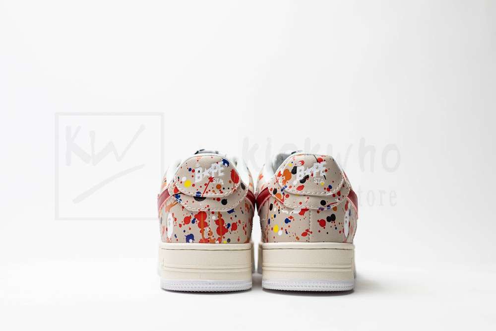 Kickwho A Bathing Ape Bape Sta Canvas White Red - Image 7