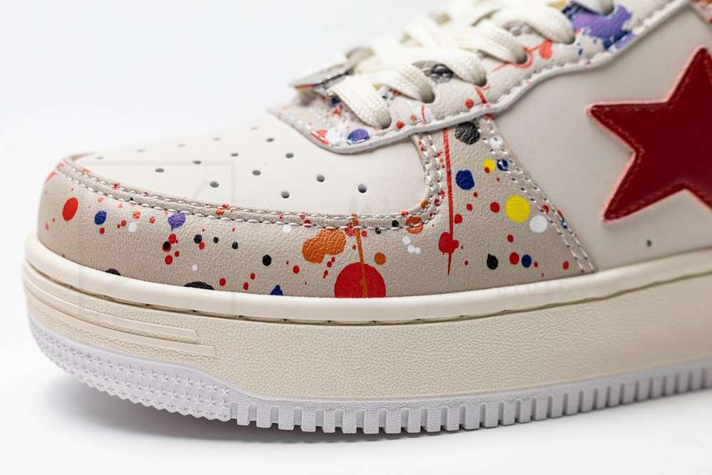 Kickwho A Bathing Ape Bape Sta Canvas White Red - Image 8