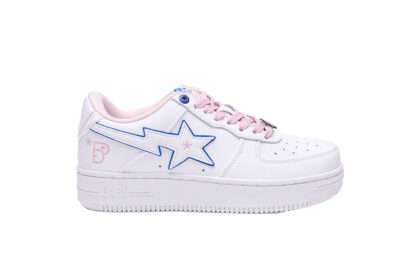 Kickwho Bapesta White Pink Blue