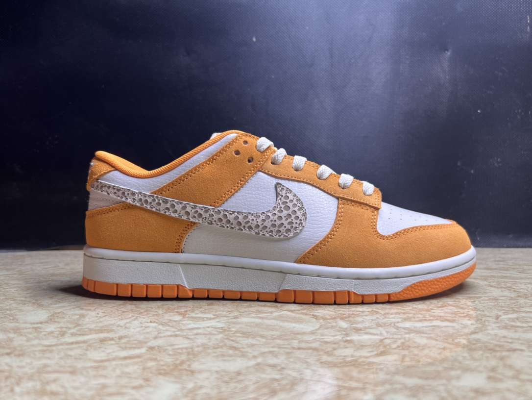 Kickswho Nike Dunk Low Orange "Safari Swoosh"