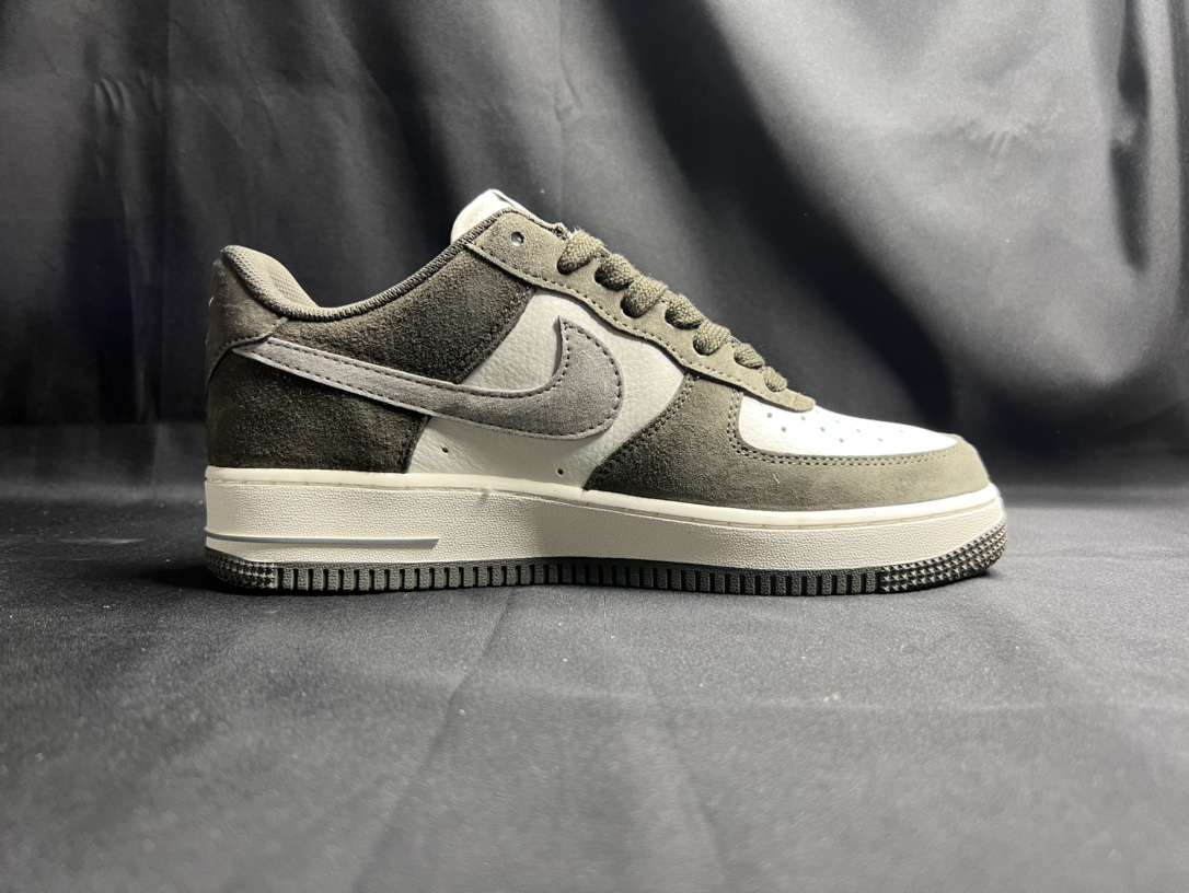KICKWHO Nike Air Force 1 07 Low Dark Grey Brown White