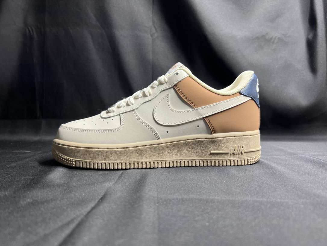 KICKWHO Nike Air Force 1 07 Low Beige White Grey Brown