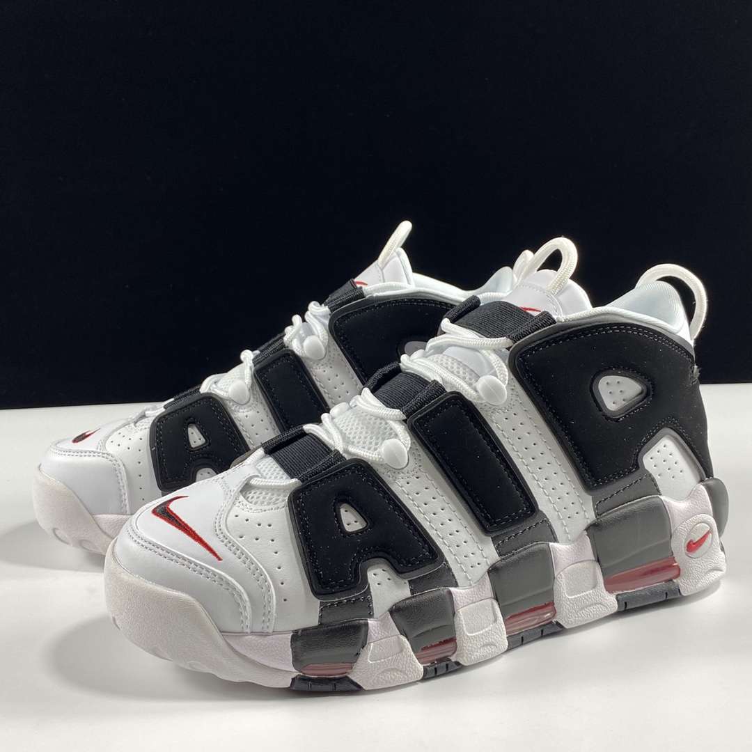 KICKWHO Nike Air More Uptempo Black and White - Image 2