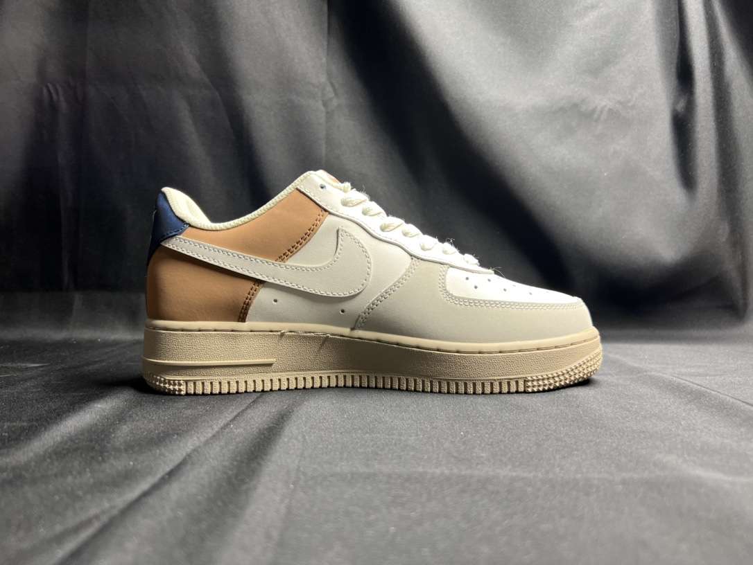 KICKWHO Nike Air Force 1 07 Low Beige White Grey Brown - Image 2