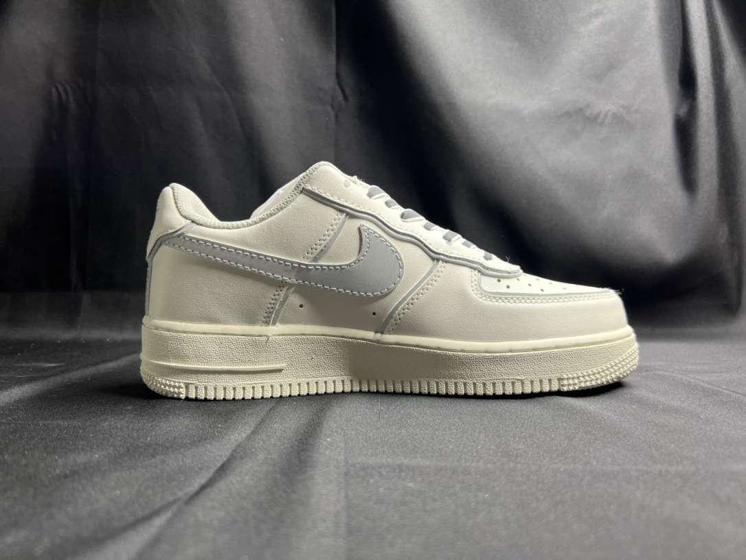 KICKWHO Nike Air Force 1 Low Beige Silver Reflective - Image 2