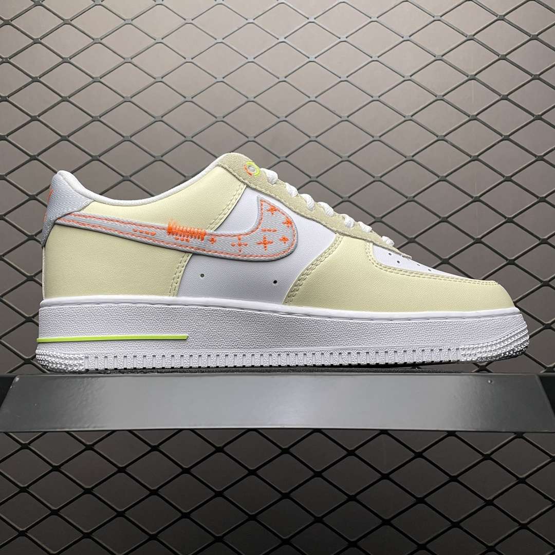 KICKWHO Nike Air Force 1 Low Sail Grey Neon - Image 2