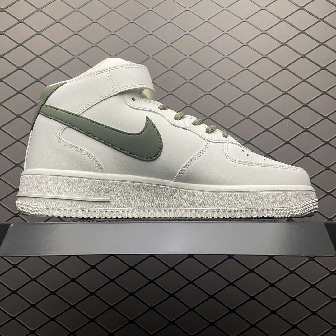 KICKWHO Nike Air Force 1 07 Mid White Green - Image 2