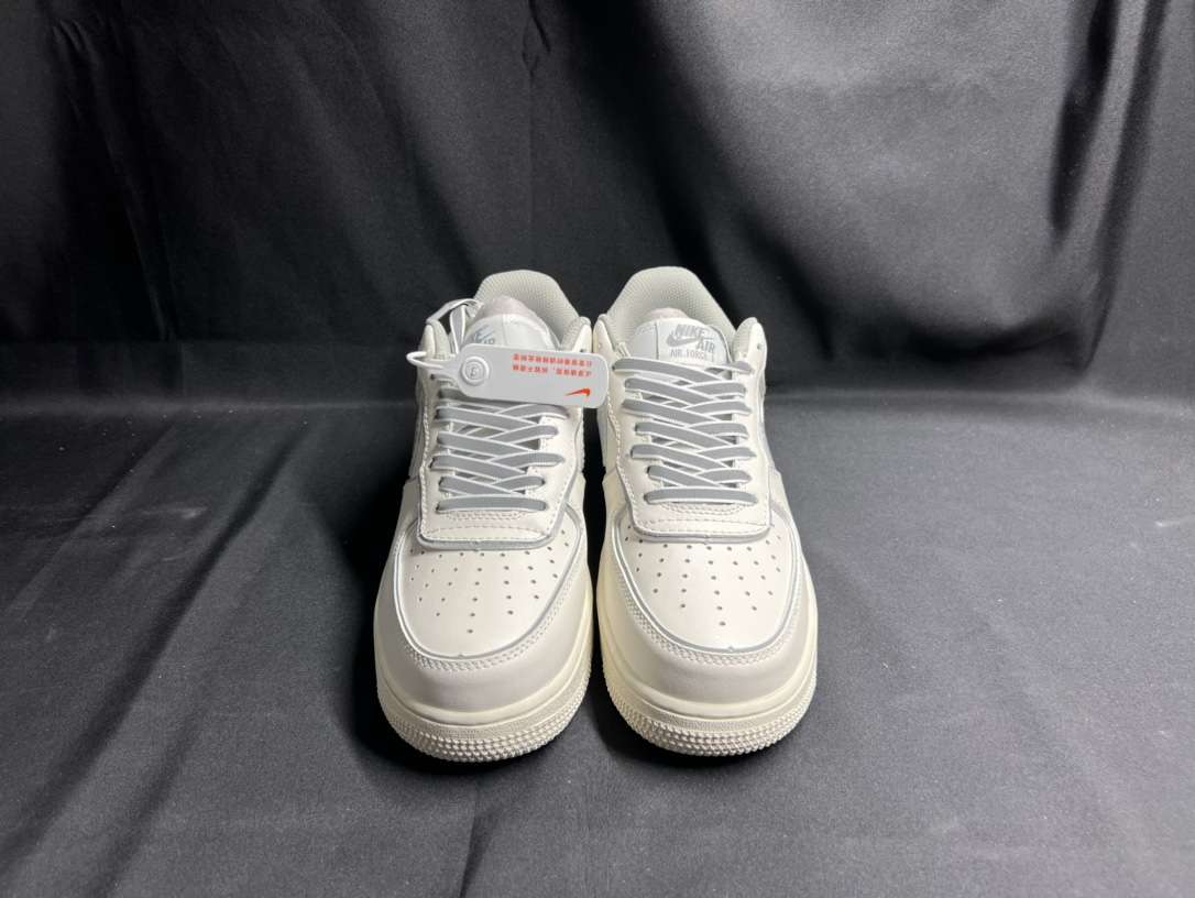 KICKWHO Nike Air Force 1 Low Beige Silver Reflective - Image 4