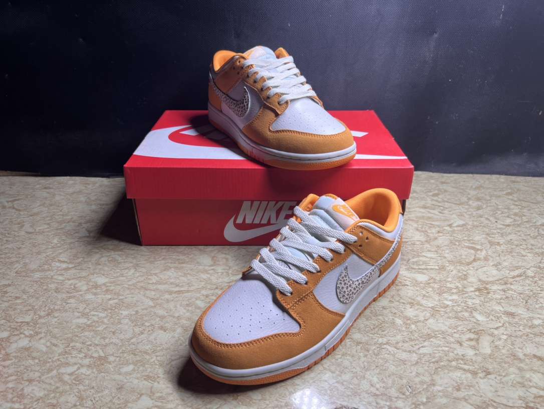 Kickswho Nike Dunk Low Orange "Safari Swoosh" - Image 6