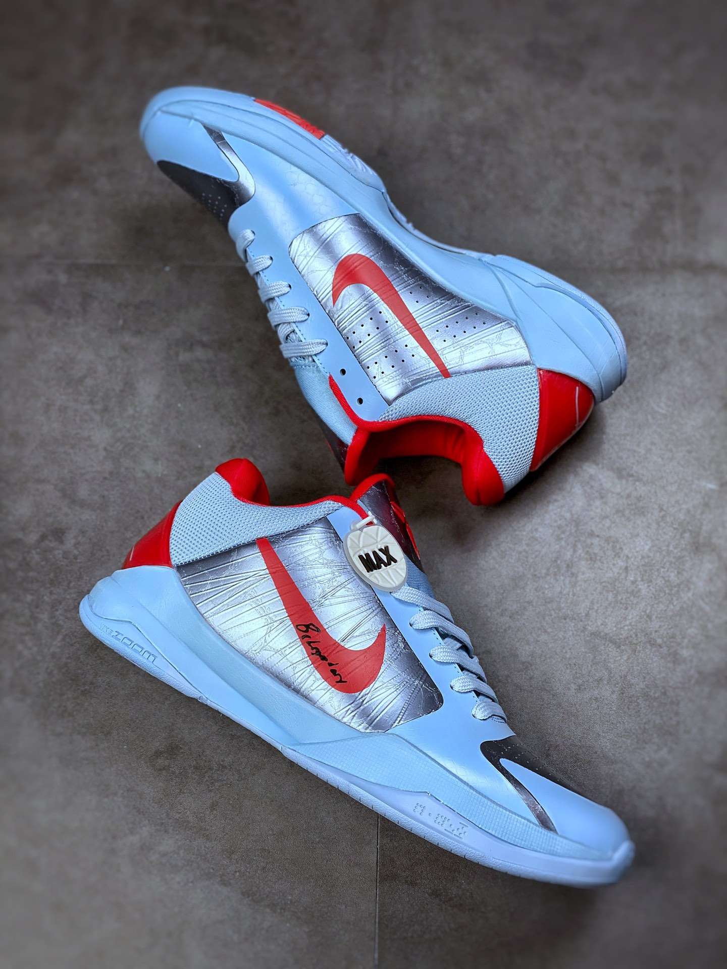 KICKWHO Nike Zoom Kobe 5 Protro Metallic Silver Blue - Image 5