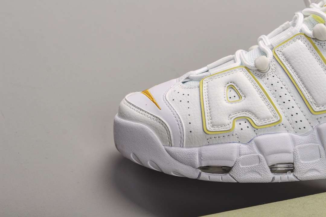 KICKWHO Nike Air More Uptempo White Yellow - Image 2