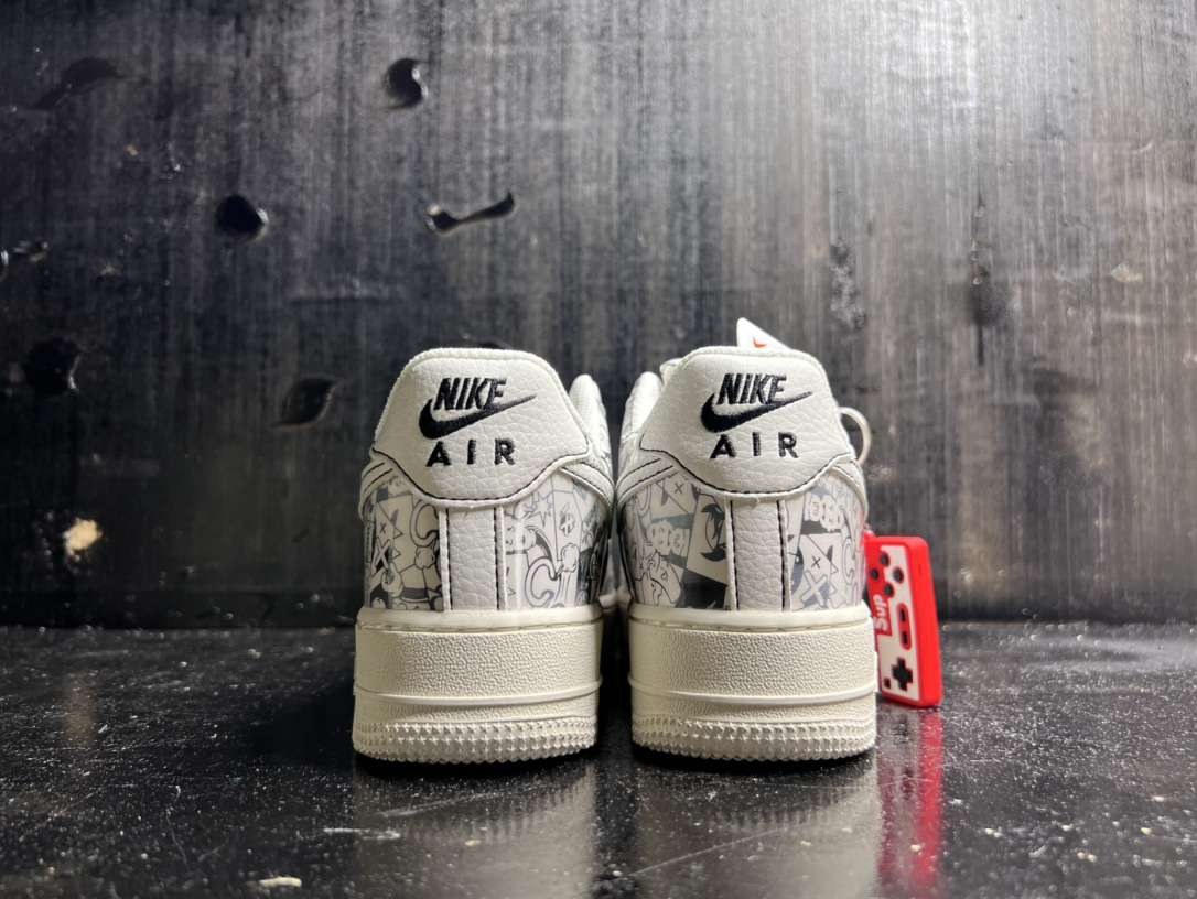 Kickswho Nike Air Force 1 Streetwear Graffiti Gray - Image 3