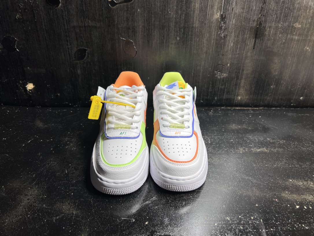 Kickswho Nike Air Force 1 Shadow White Orange - Image 4