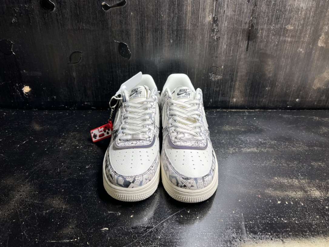 Kickswho Nike Air Force 1 Streetwear Graffiti Gray - Image 4