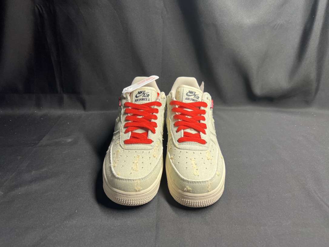 KICKWHO Nike Air Force 1 07 Low Denim University Red - Image 3