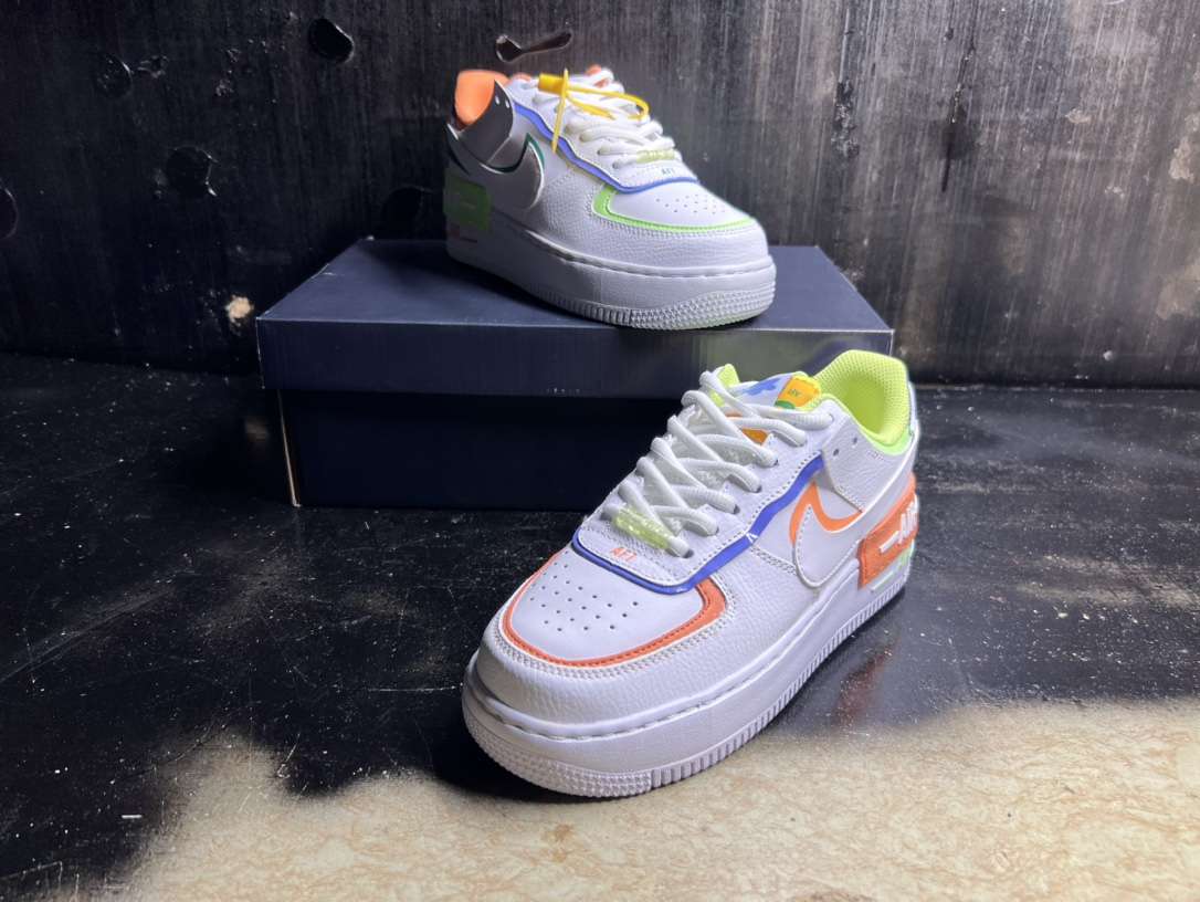 Kickswho Nike Air Force 1 Shadow White Orange - Image 5