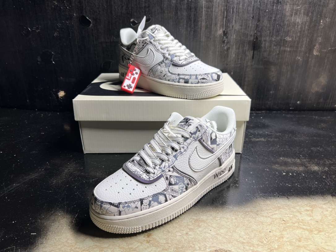 Kickswho Nike Air Force 1 Streetwear Graffiti Gray - Image 5
