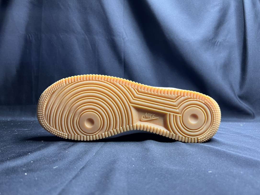 KICKWHO Nike Air Force 1 07 Low Denim Blue Brown White Gold - Image 5