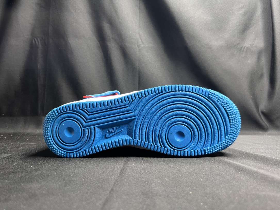 KICKWHO Nike Air Force 1 07 Mid Doraemon White Blue Red Yellow - Image 5