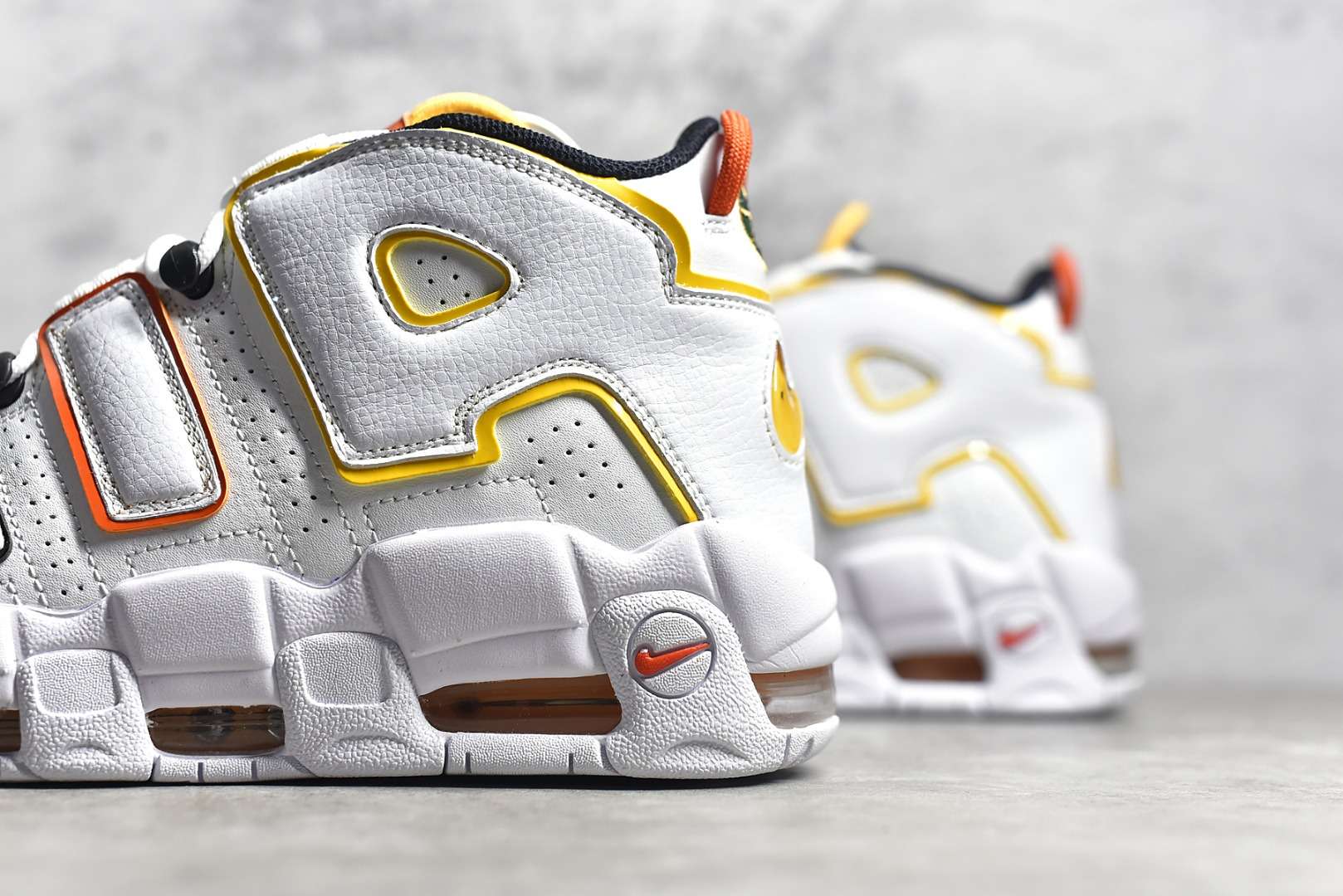 KICKWHO Nike Air More Uptempo White Blue Yellow - Image 7