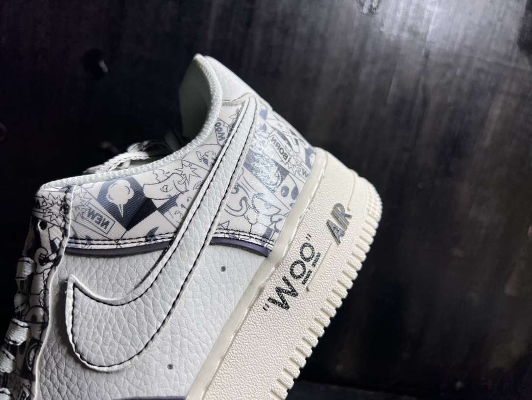 Kickswho Nike Air Force 1 Streetwear Graffiti Gray - Image 7
