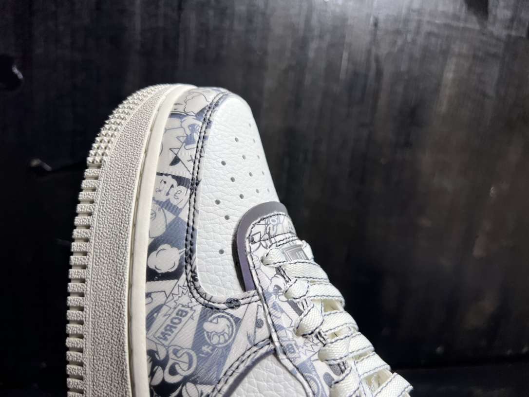 Kickswho Nike Air Force 1 Streetwear Graffiti Gray - Image 8