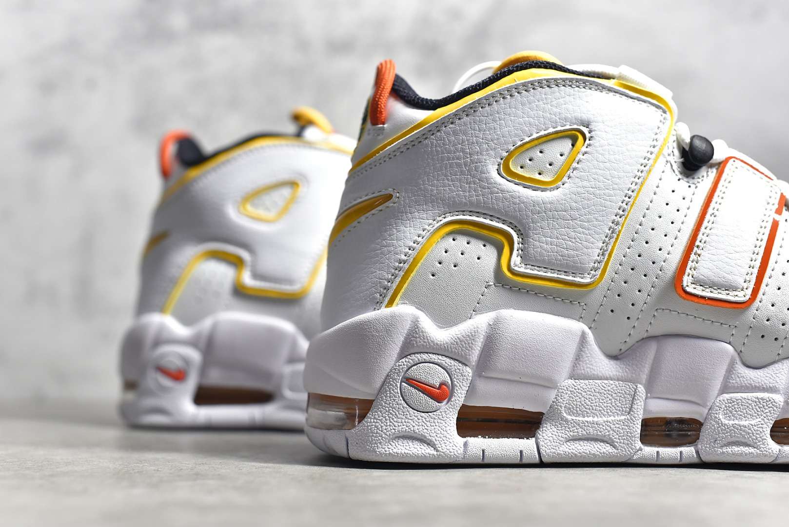 KICKWHO Nike Air More Uptempo White Blue Yellow - Image 9