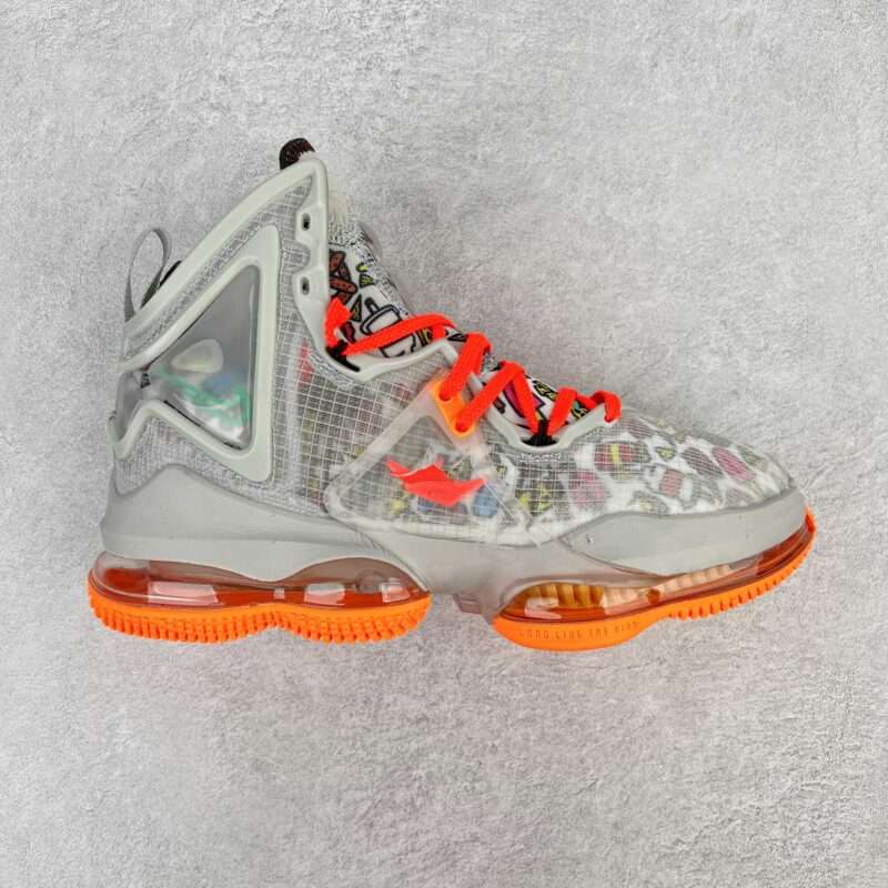 KICKWHO Nike LeBron Witness 19 EP Sneakers Grey Orange