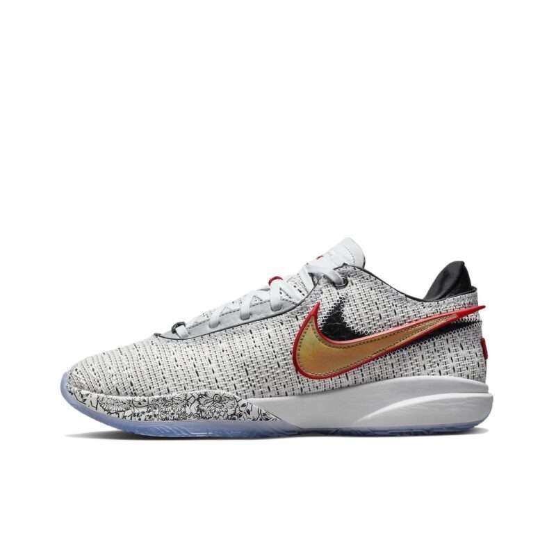 KICKWHO Nike LeBron Witness 20 Sneakers Gray Red