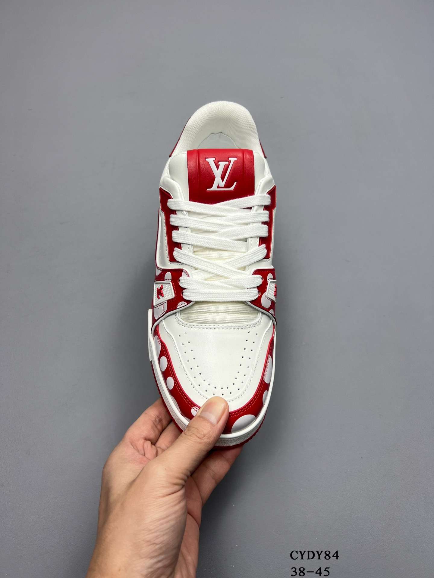 KICKWHO Louis Vuitton Trainer Sneakers Low White Red CYDY84 - Image 2