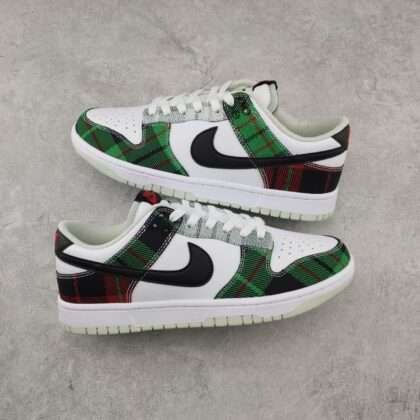 Kickswho Nike SB Dunk Low Plaid White Green DV0827-100