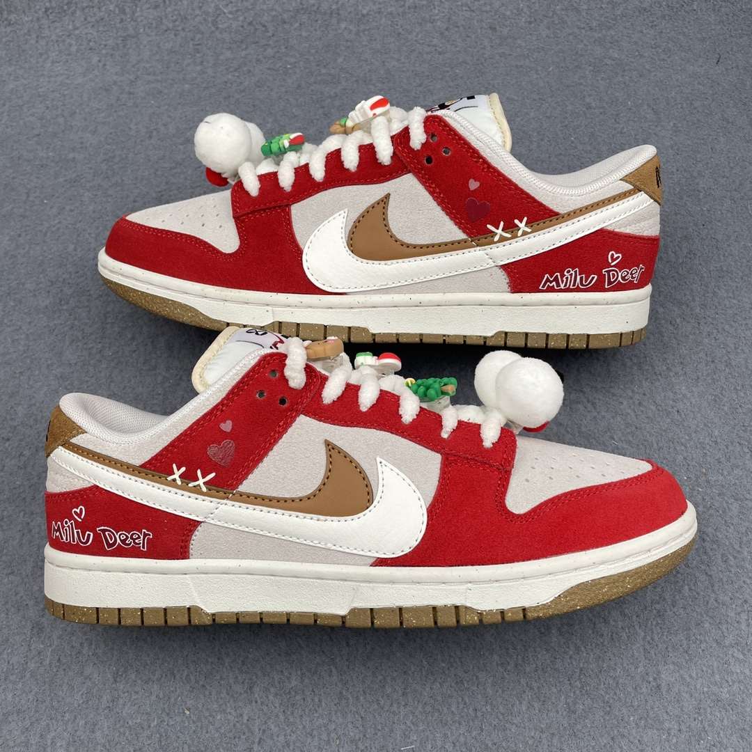 Kickswho Nike Dunk Low SE"85" Sneakers Red Grey