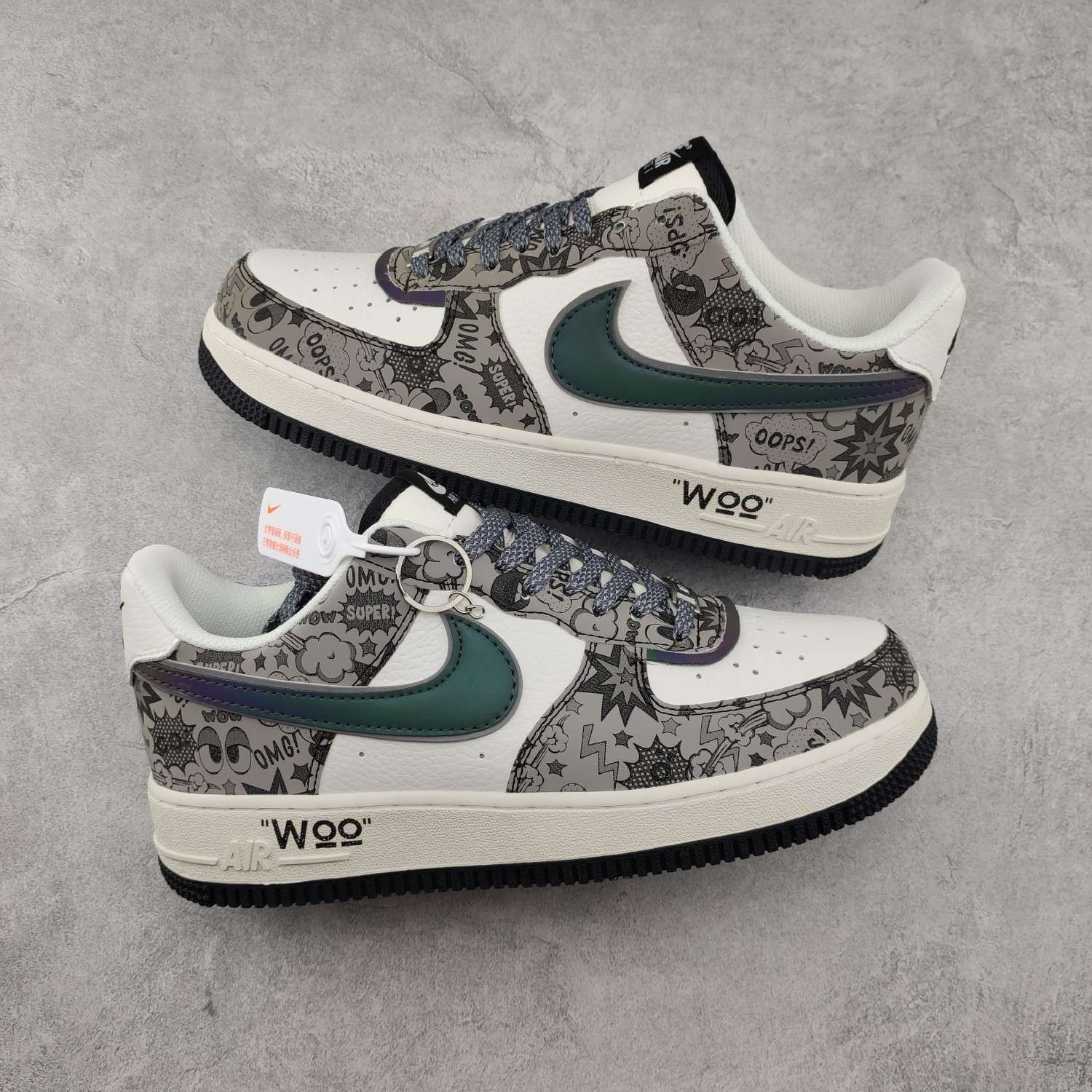 Kickswho Nike Air Force 1'07 Low White Black ZG0088-811 - Image 2