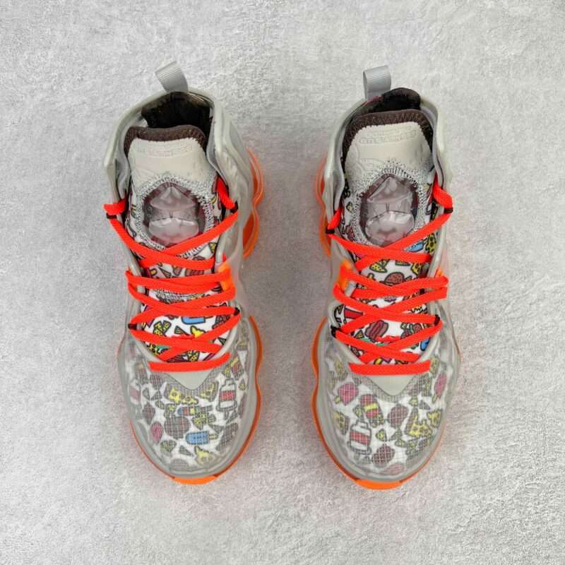 KICKWHO Nike LeBron Witness 19 EP Sneakers Grey Orange - Image 2