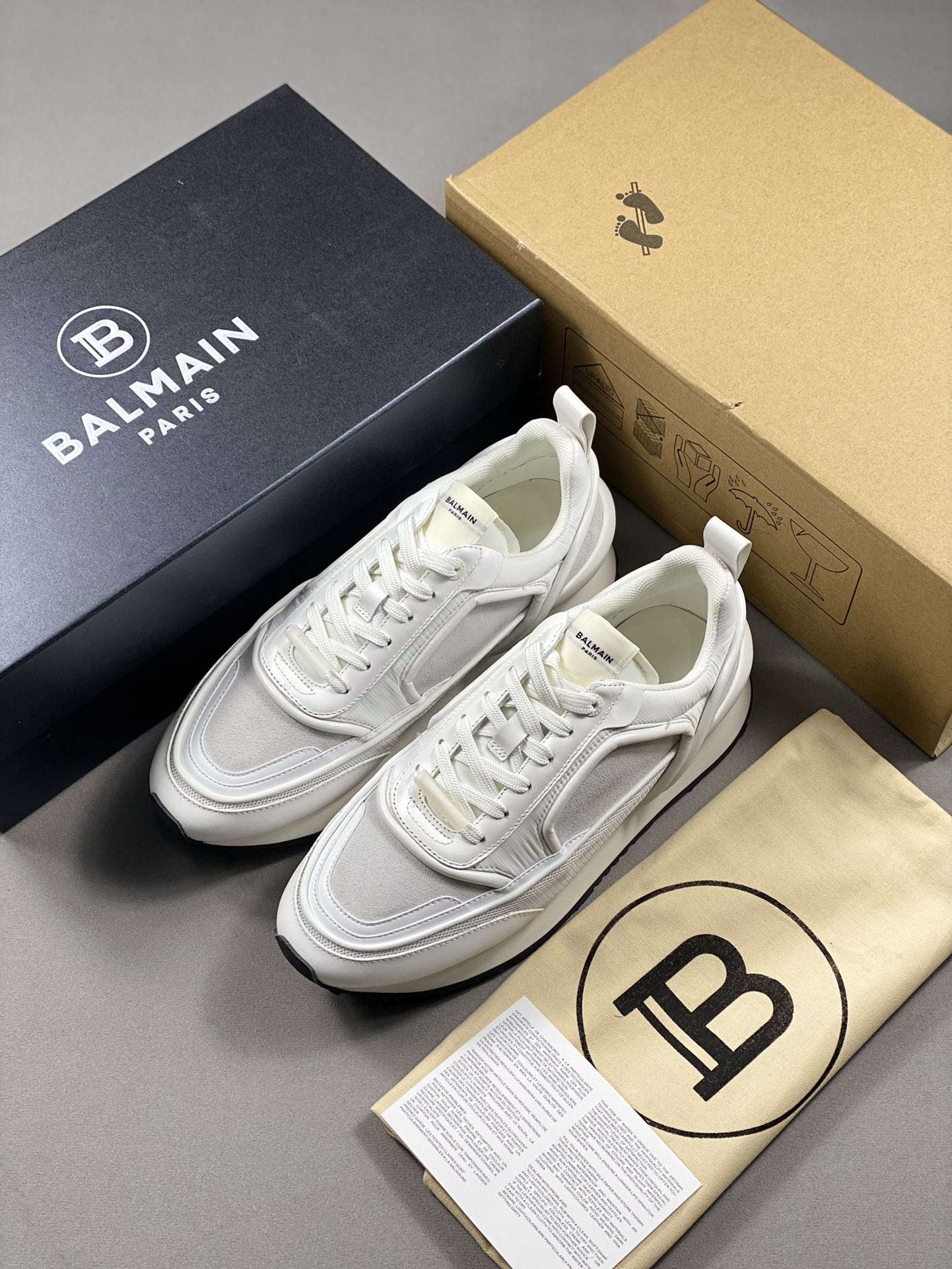 KICKWHO Balmain Racer Sneakers Biano - Image 3