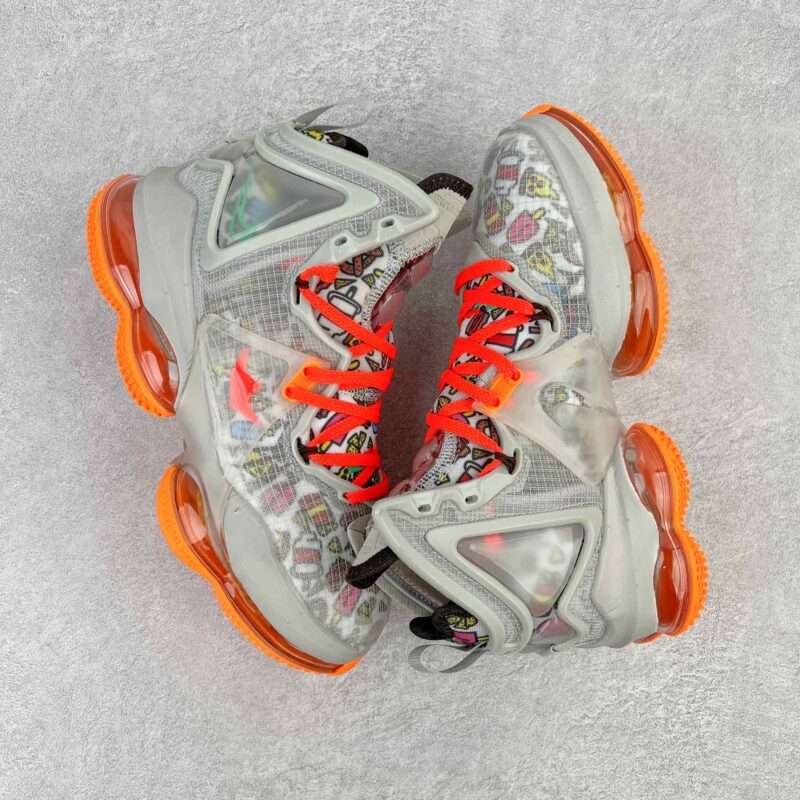 KICKWHO Nike LeBron Witness 19 EP Sneakers Grey Orange - Image 3