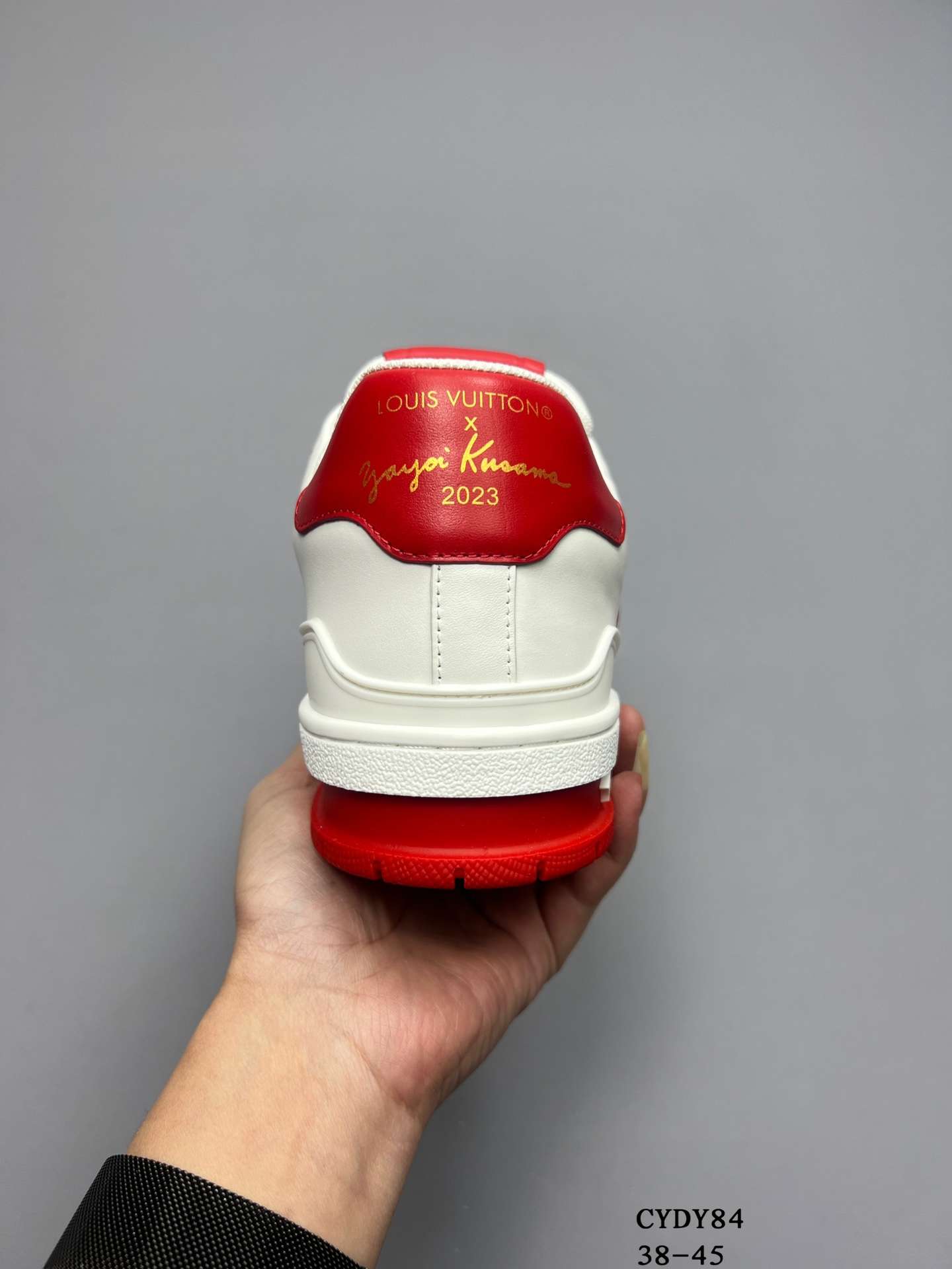 KICKWHO Louis Vuitton Trainer Sneakers Low White Red CYDY84 - Image 4