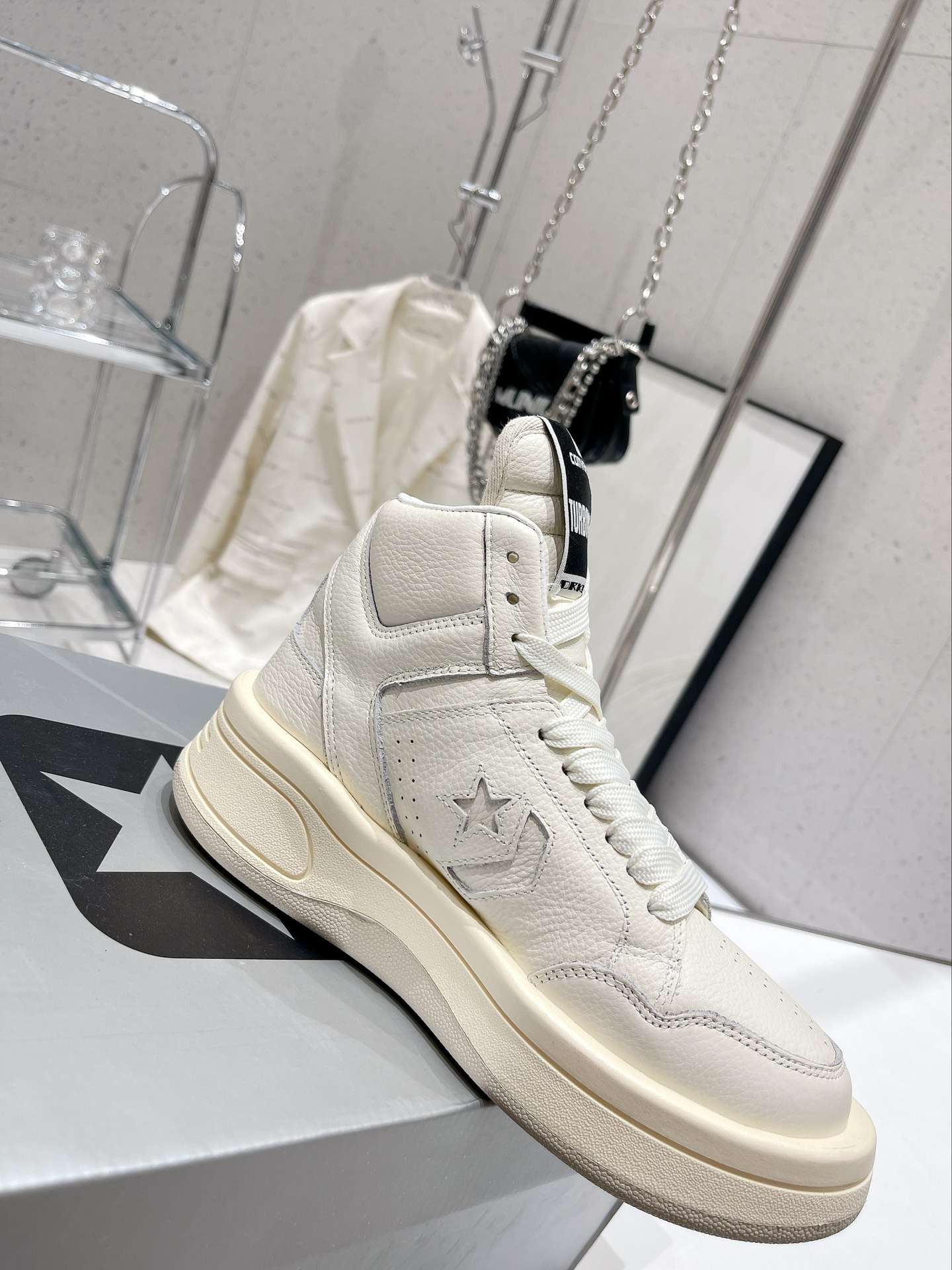 KICKWHO Rick Owens xConverse DRKSHDW TURBOWPN High-top Sneakers - Image 4
