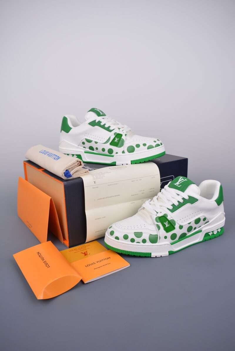 KICKWHO Louis Vuitton Trainer Sneakers Green White - Image 5