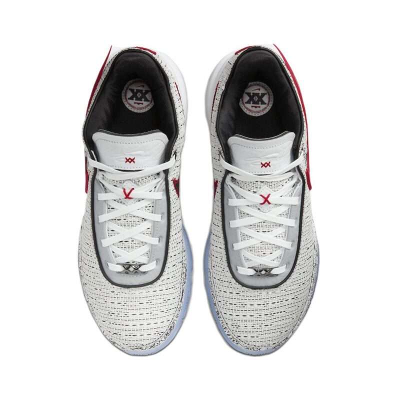 KICKWHO Nike LeBron Witness 20 Sneakers Gray Red - Image 5