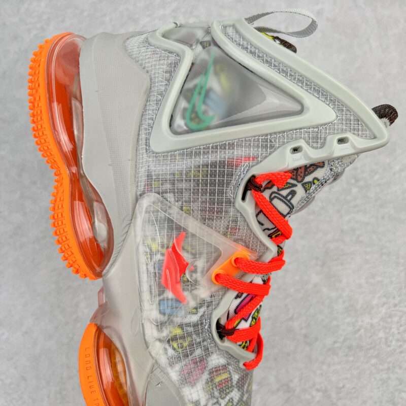 KICKWHO Nike LeBron Witness 19 EP Sneakers Grey Orange - Image 6