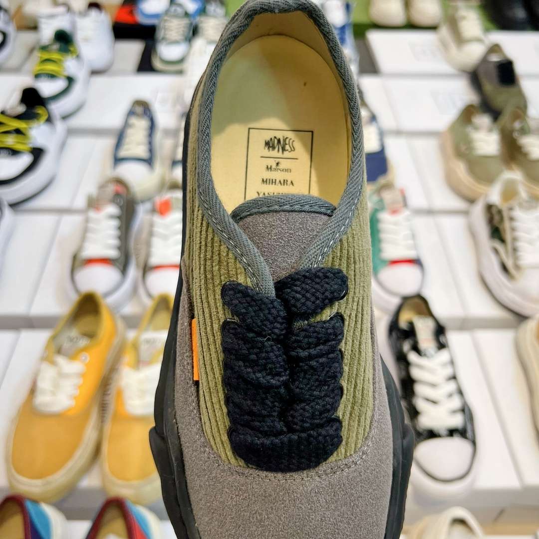 KICKWHO Maison Mihara Yasuhiro Wayne Original Sole Leather Low Sneakers Dark Green Gray - Image 7